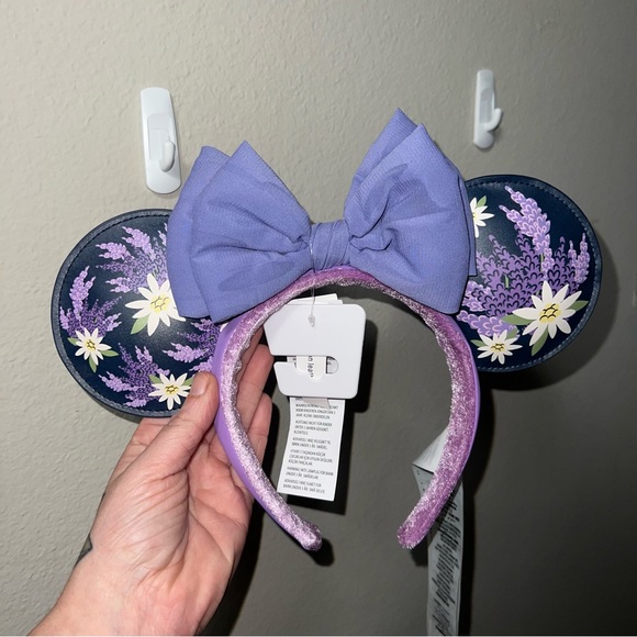 2022 Disney Parks French Lavender Floral Minnie Mouse Ears - Picture 2 of 2